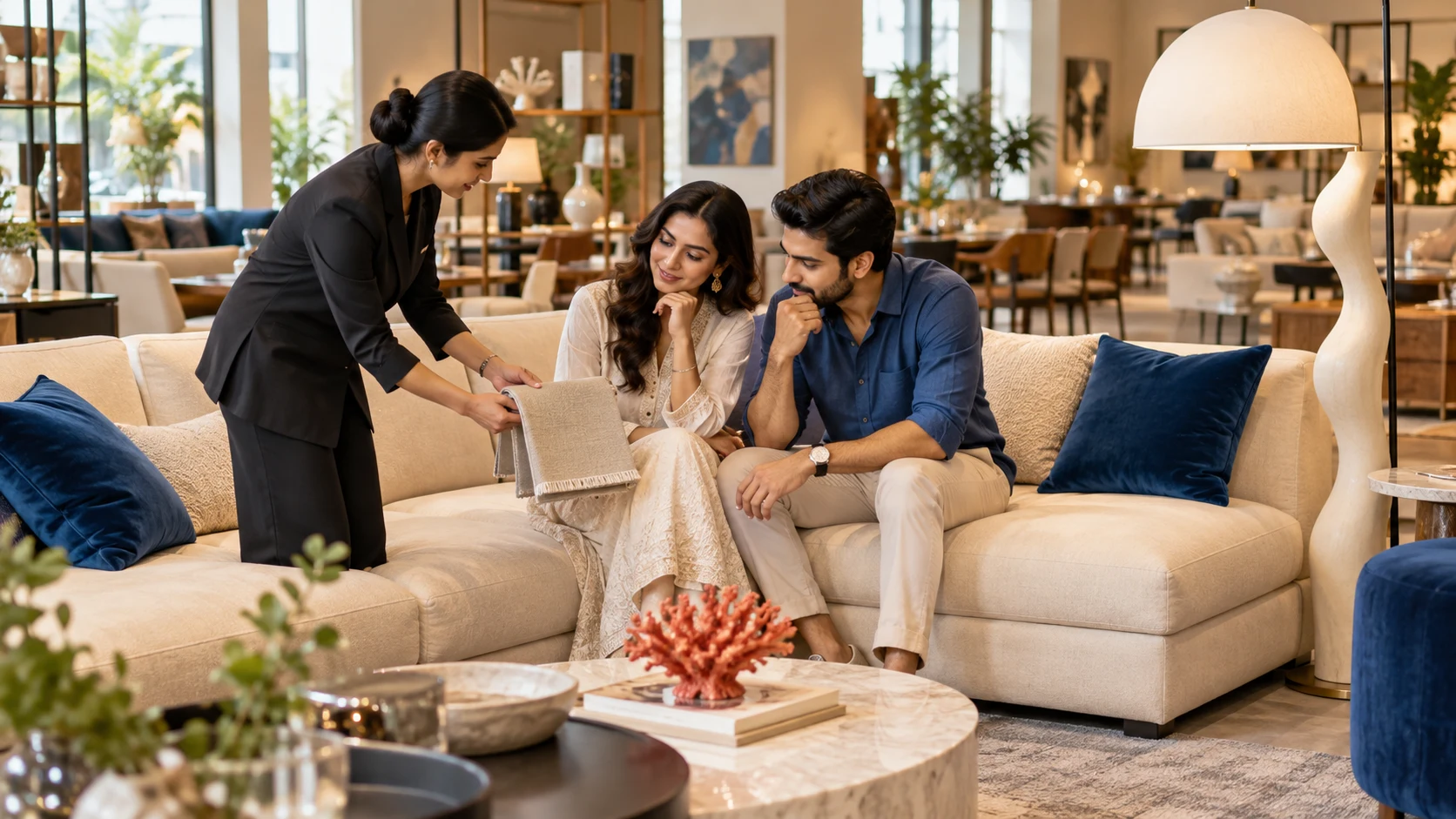 Illustrative home & living shopping scene